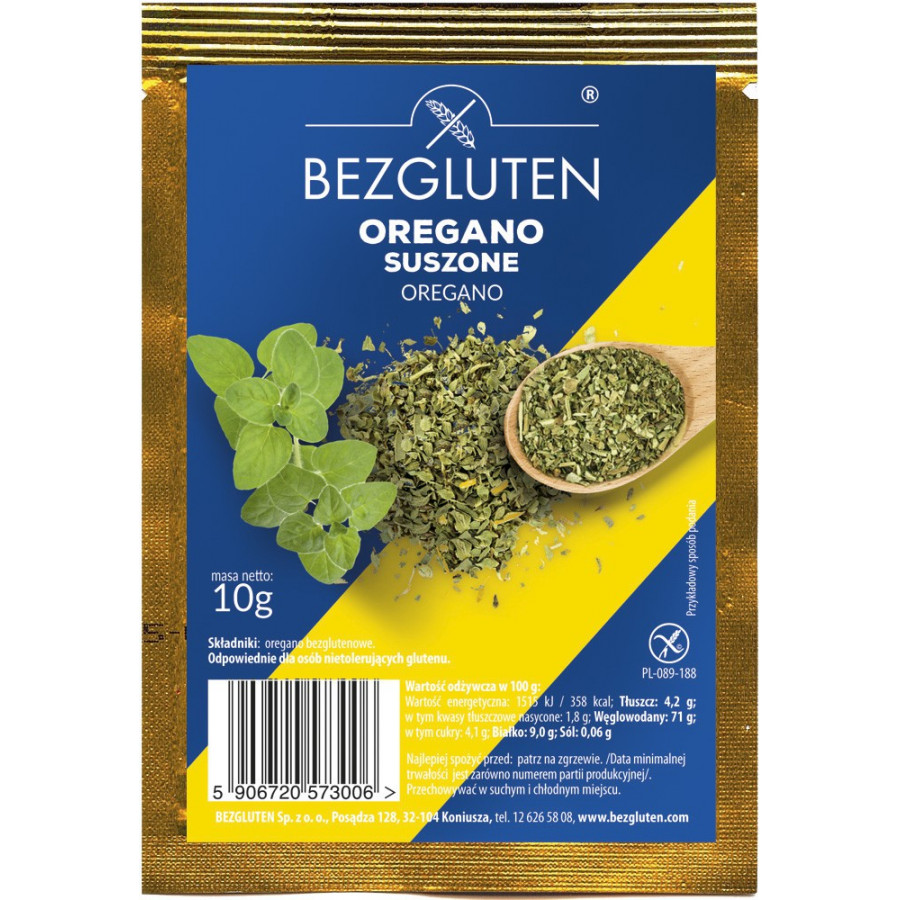 Oregano suszone. Produkt naturalnie bezglutenowy