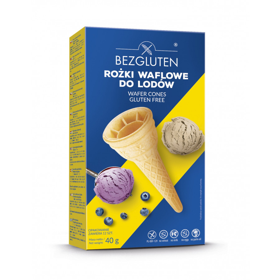 Rożki waflowe do lodów bezglutenowe (12 szt.)