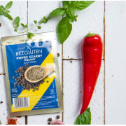 Pieprz czarny mielony. Produkt naturalnie bezglutenowy.