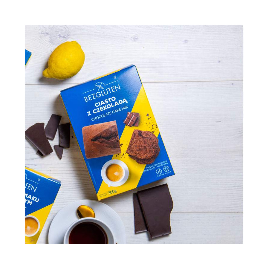 Ciasto w proszku z czekoladą bezglutenowe