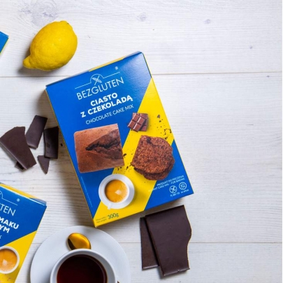 Ciasto w proszku z czekoladą bezglutenowe