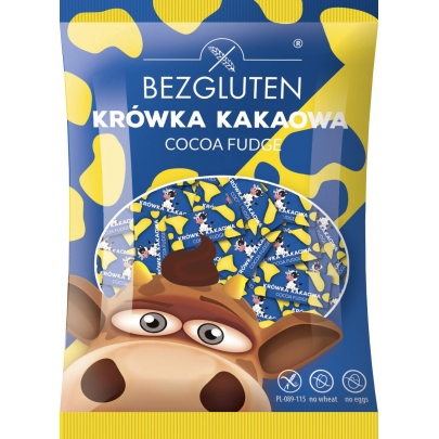 Krówki o smaku czekoladowym. Produkt bezglutenowy 