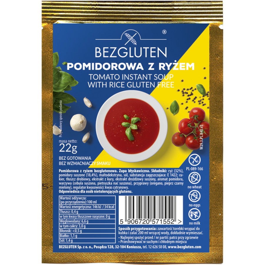 Gluten-free tomato  soup with rice