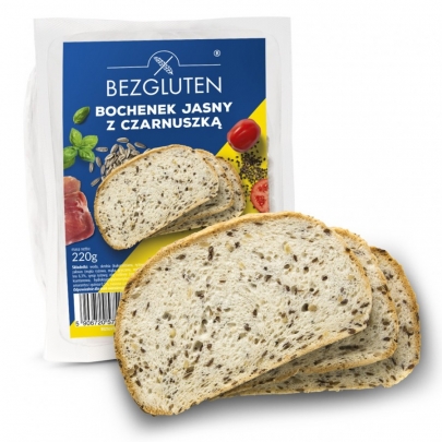 Bochenek jasny z czarnuszką bezglutenowy 220g BEZGLUTEN