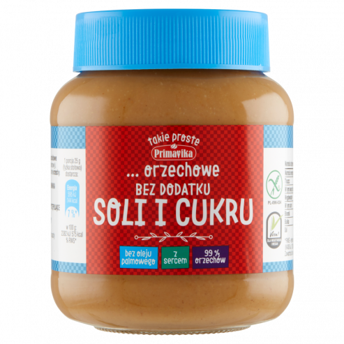 … orzechowe bez dodatku soli i cukru 350G PRIMAVIKA