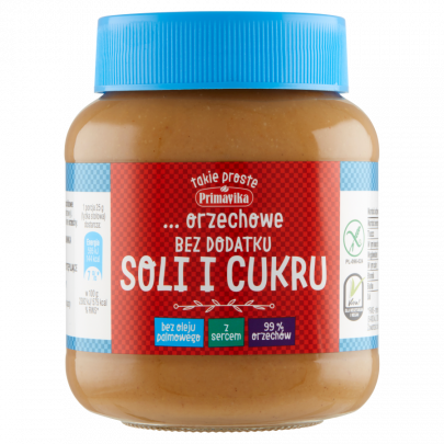 … orzechowe bez dodatku soli i cukru 350G PRIMAVIKA