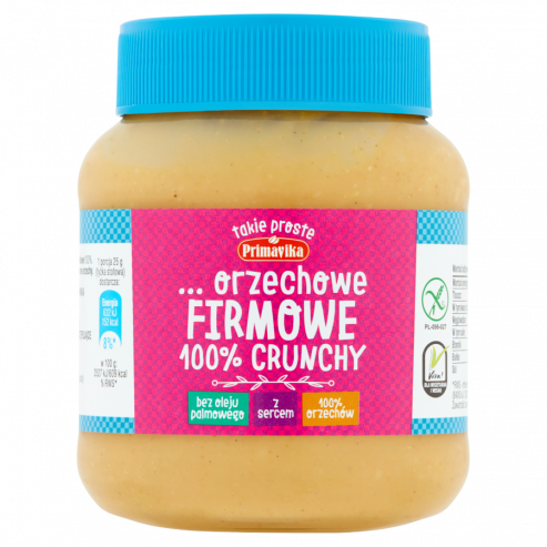 … orzechowe Firmowe 100% Crunchy 350G PRIMAVIKA