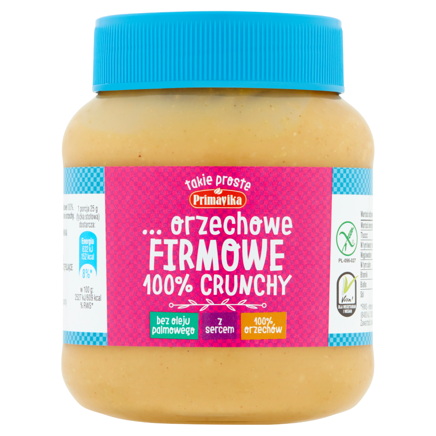 … orzechowe Firmowe 100% Crunchy 350G PRIMAVIKA