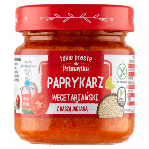 Paprykarz wegetariański z kaszą jaglaną 160g PRIMAVIKA