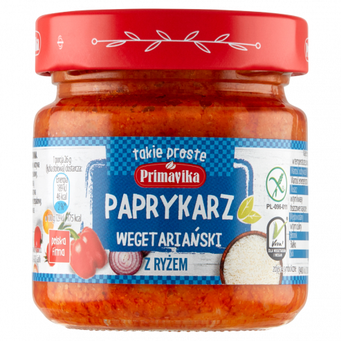 Paprykarz wegetariański z ryżem 160g PRIMAVIKA