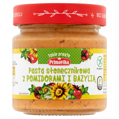 Pasta słonecznikowa z pomidorami i bazylią 160g PRIMAVIKA