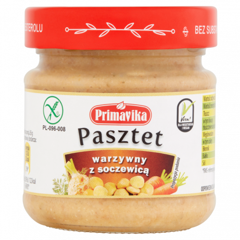 Pasztet warzywny z soczewicą 160g PRIMAVIKA