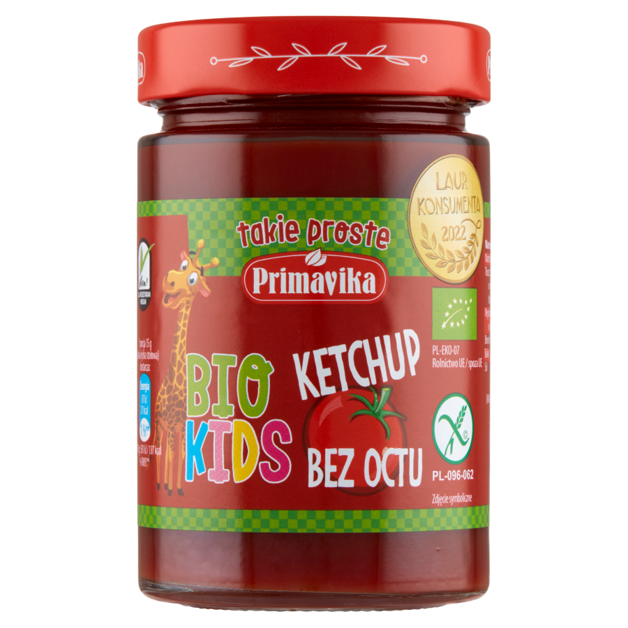 BIO ketchup bez octu - dla dzieci 315g PRIMAVIKA