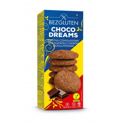Choco dreams - ciastka czekoladowe bez dodatku cukrów bezglutenowe 110g