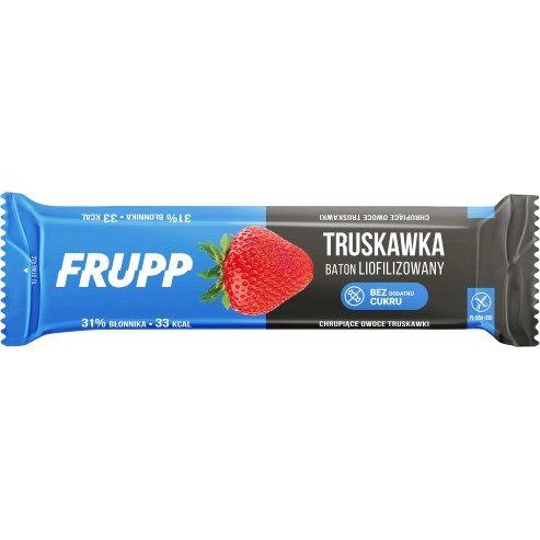 FRUPP - liofilizowany baton TRUSKAWKOWY bezglutenowy 10g Celiko