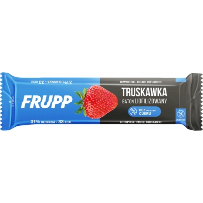 FRUPP - liofilizowany baton TRUSKAWKOWY bezglutenowy 10g Celiko