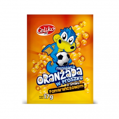 Celiko - Musująca ORANŻADA w proszku o smaku POMARAŃCZOWYM bezglutenowa.