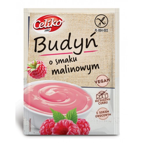 Budyń bezglutenowy o smaku malinowym Celiko - Bezgluten.pl
