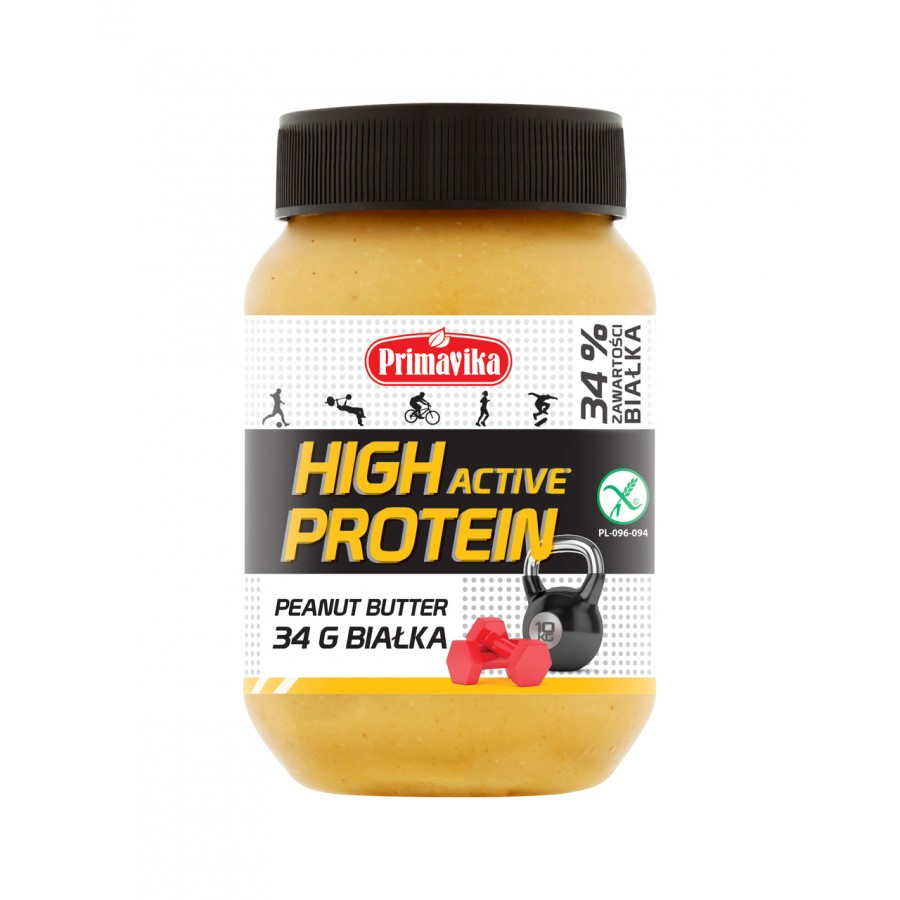 ACTIVE pasta orzechowa - high protein 470g - PRIMAVIKA