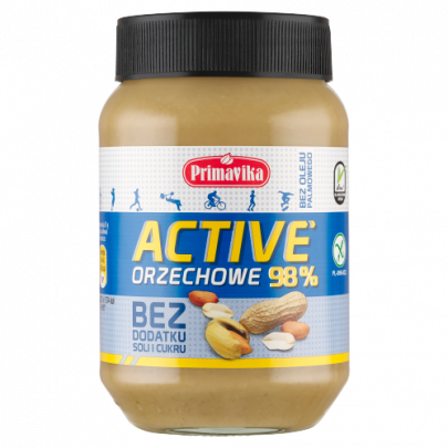 Active orzechowe 98% – bez dodatku soli i cukru 470G PRIMAVIKA
