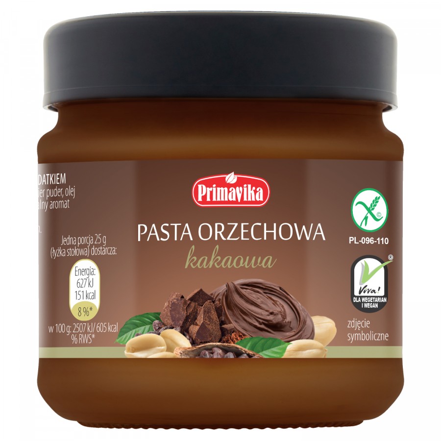 Pasta orzechowa kakaowa 190g - PRIMAVIKA
