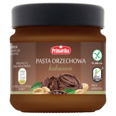 Pasta orzechowa kakaowa 190g - PRIMAVIKA