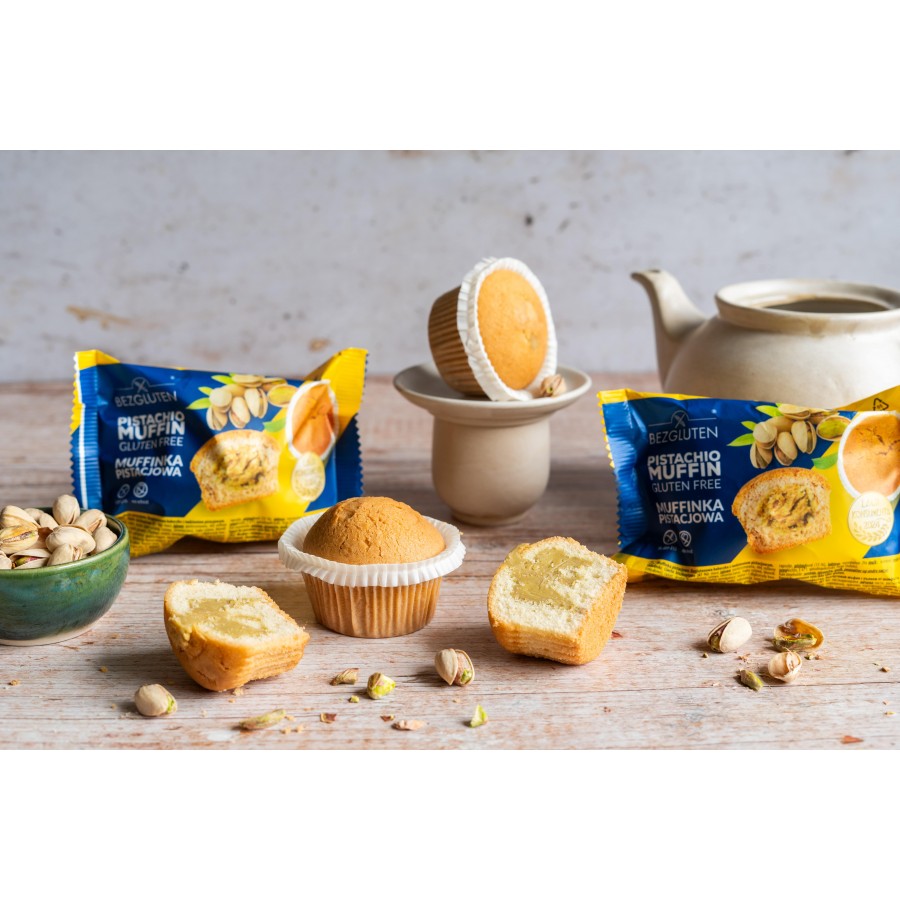 Muffinka pistacjowa bezglutenowa 60g BEZGLUTEN