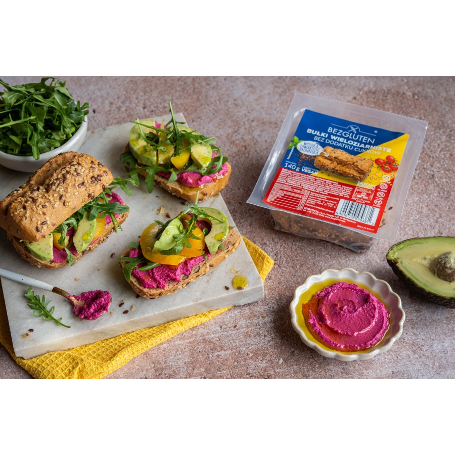 Bułki wieloziarniste bez dodatku cukrów bezglutenowe 140 g