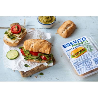 BREVITO Prebiotic - Bułki z ziarnami bezglutenowe 120g