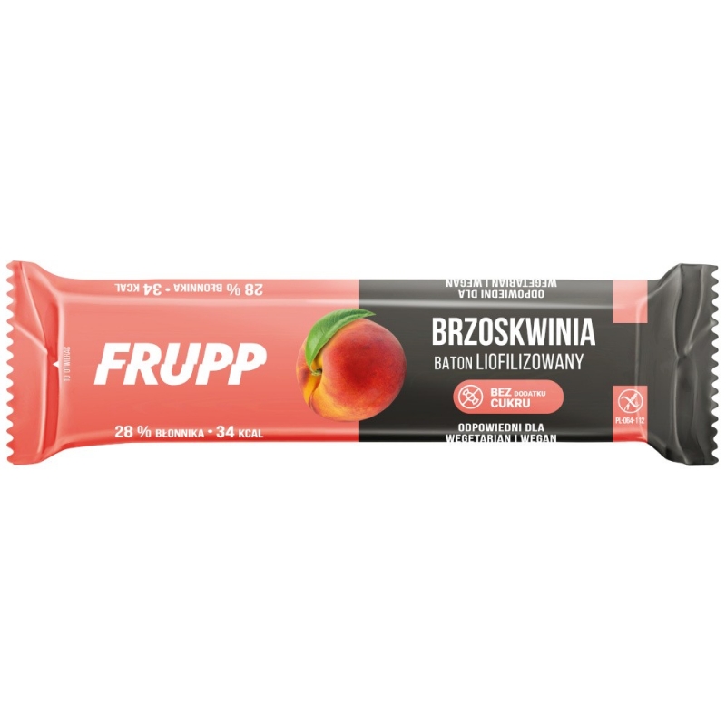 FRUPP - liofilizowany baton BRZOSKWINIOWY bezglutenowy 10g Celiko