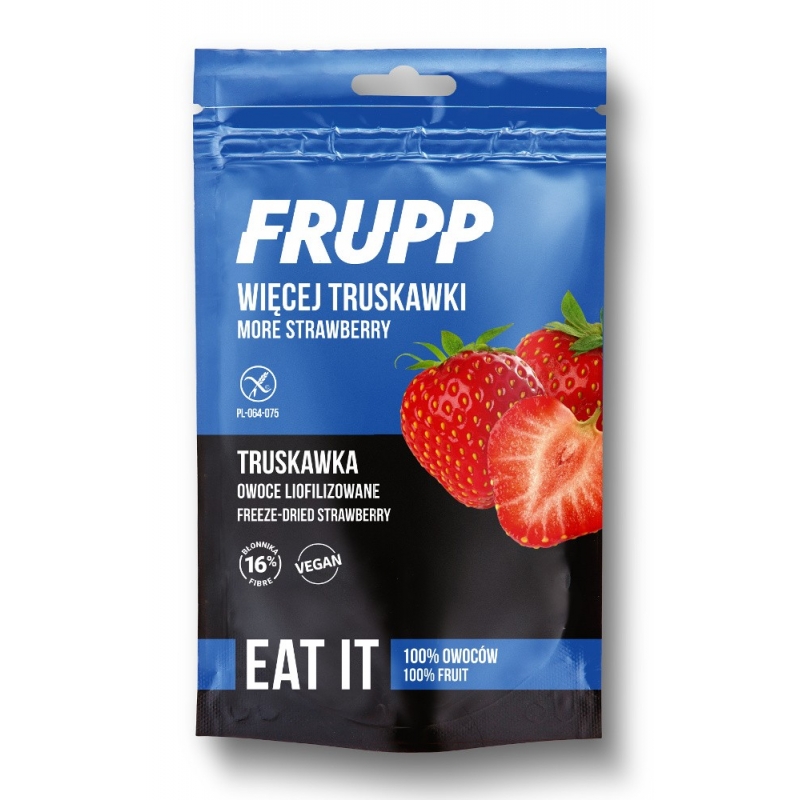 FRUPP owoce liofilizowane truskawka bezglutenowe 13g Celiko
