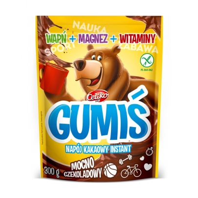Gumiś kakao bezglutenowe instant z witaminami i magnezem 300g Celiko