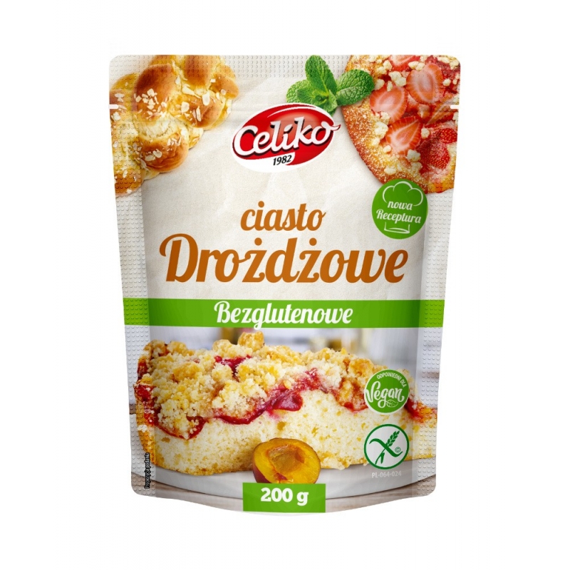Ciasto drożdżowe w proszku bezglutenowe 200 g Celiko