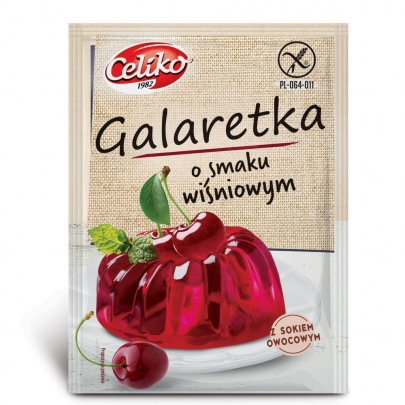 Galaretka o smaku WIŚNIOWYM bezglutenowa 75 g Celiko