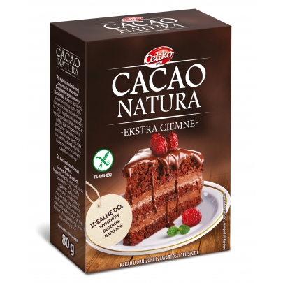KAKAO NATURA CIEMNE  bezglutenowe 80g Celiko