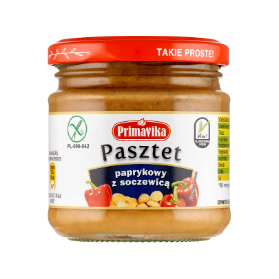 Pasztet paprykowy z soczewicą 160g Primavika