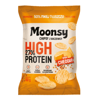 Moonsy chipsy z soczewicy cheddar bezglutenowe 60g