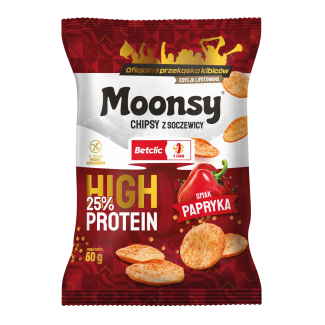Moonsy chipsy z soczewicy paprykowe bezglutenowe 60g