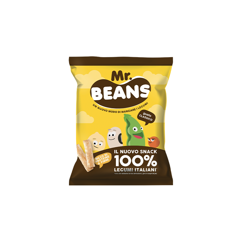 Mr. Beans Chrupki bezglutenowe o smaku soli morskiej 40g