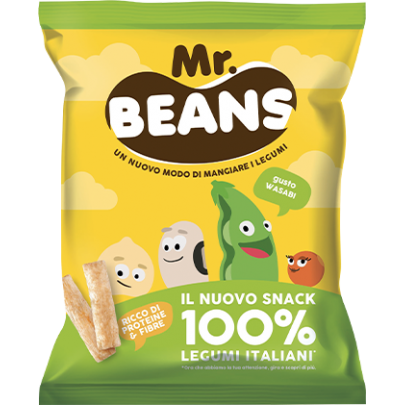 Mr. Beans Chrupki bezglutenowe o smaku wasabi 40g