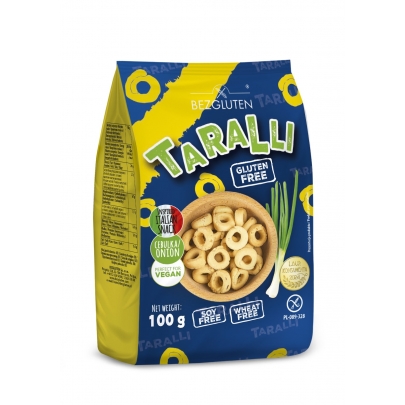 Taralli o smaku cebulki bezglutenowe 100g