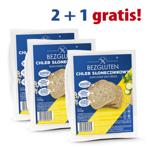 PAKIET2+1gratis-Chlebsłonecznikowy3x300G