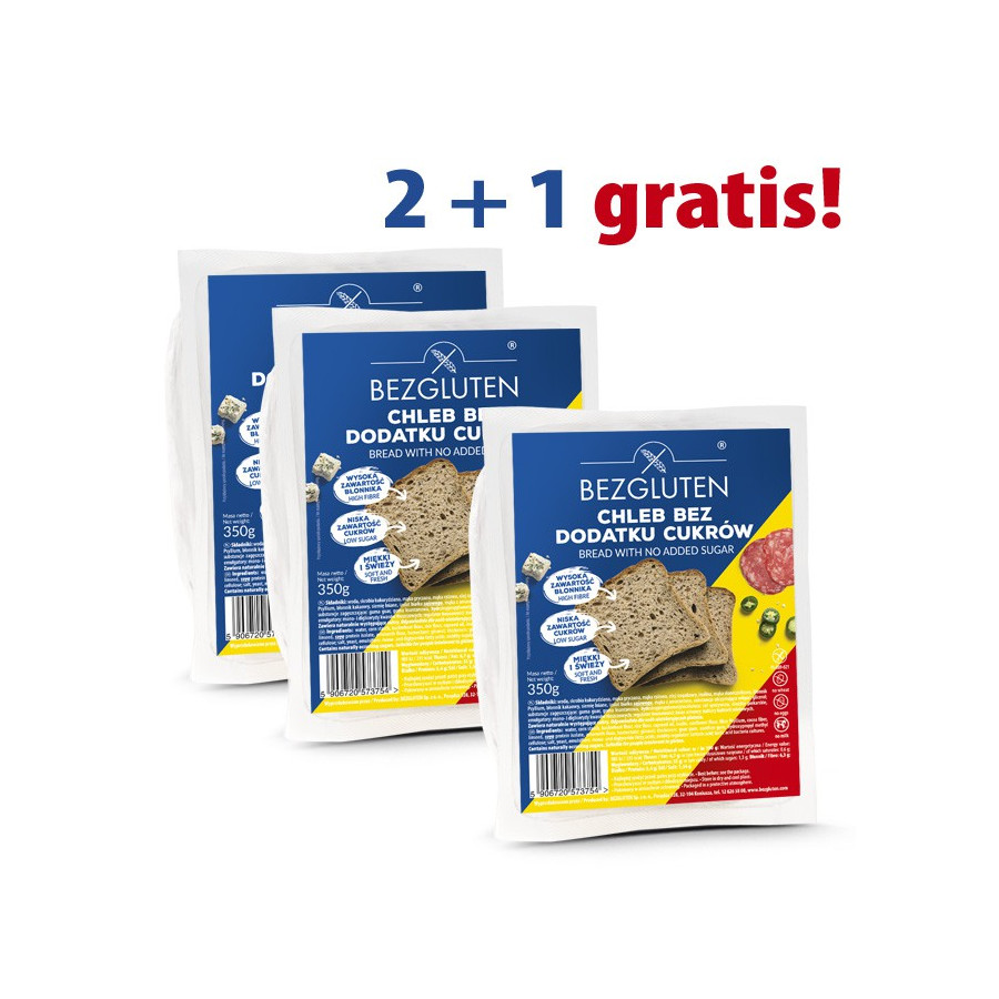 Chleb bez dodatku cukru bezglutenowy